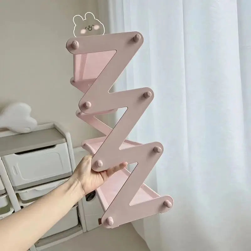 Simple shoe rack storage cabinet, shoe box storage, layered assembly, Z-shaped shoe rack, folding shoe rack, small shoe rack