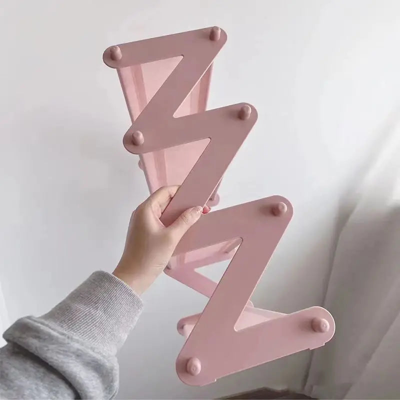 Simple shoe rack storage cabinet, shoe box storage, layered assembly, Z-shaped shoe rack, folding shoe rack, small shoe rack