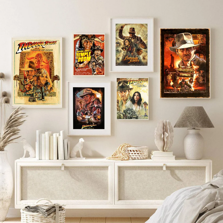 Classic Retro Movie Indiana Jones Classic Movie Posters HD Quality Poster Wall Art Painting Study Nordic Home Decor