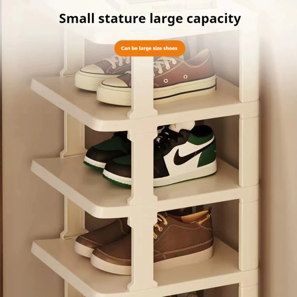 Narrow DIY Shoe Rack Multi-layer Large-capacity Plastic Shoe Rack Stackable Entrance Shoe Rack Save Space For Door Mouth