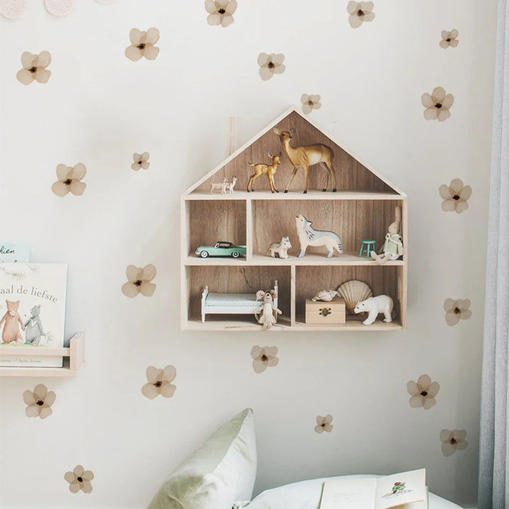Floral Wall Stickers Boho Nordic Vintage Wall Decals Vinyl Wall Art Decal DIY Home Flower Wall Paper Nursery Home Decor