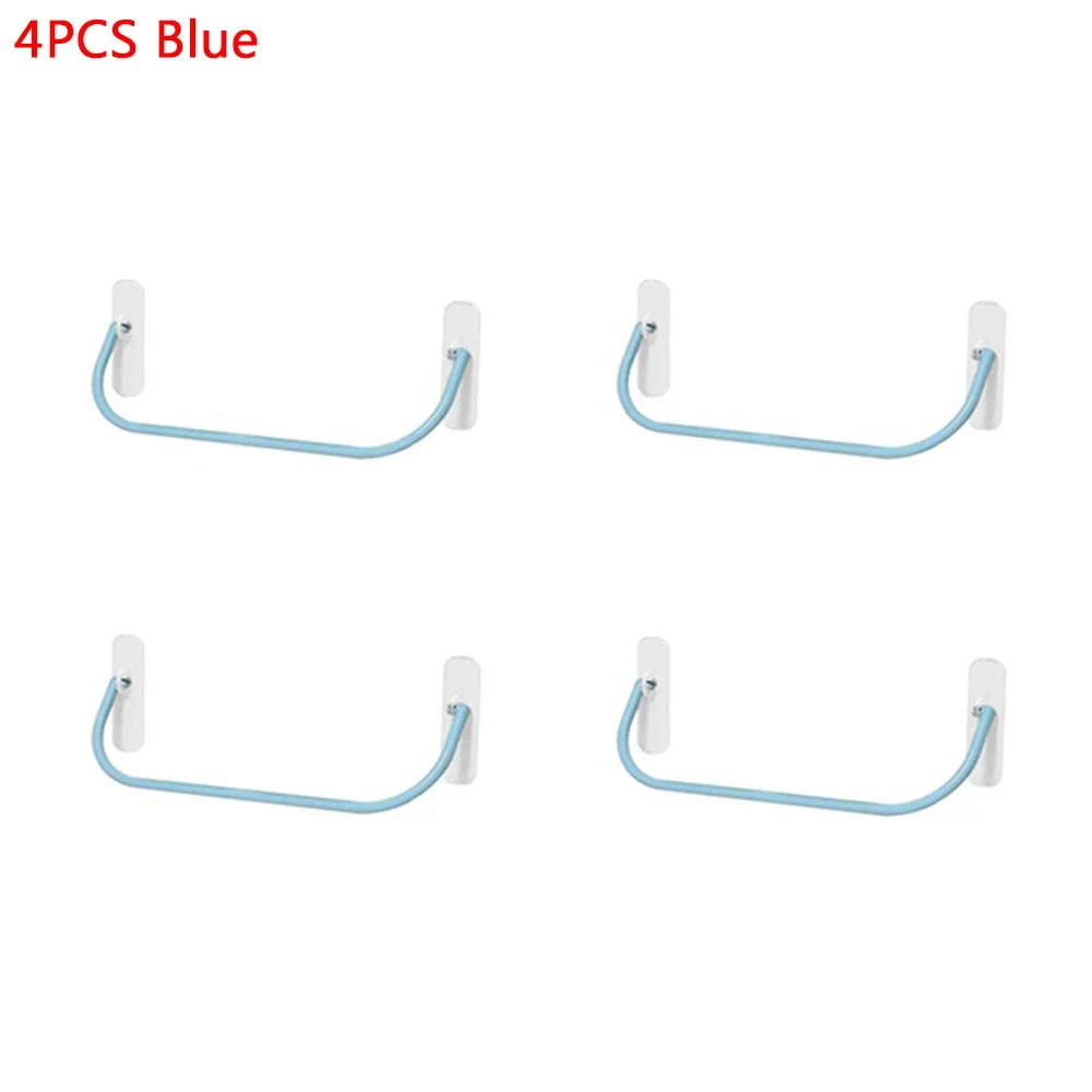 1/4pcs Shoe Rack Wall Mounted Simple Bathroom Slippers Hook Bracket Shoe Rack Storage Clothes Hanger Shoe Rack Clothes Hanger