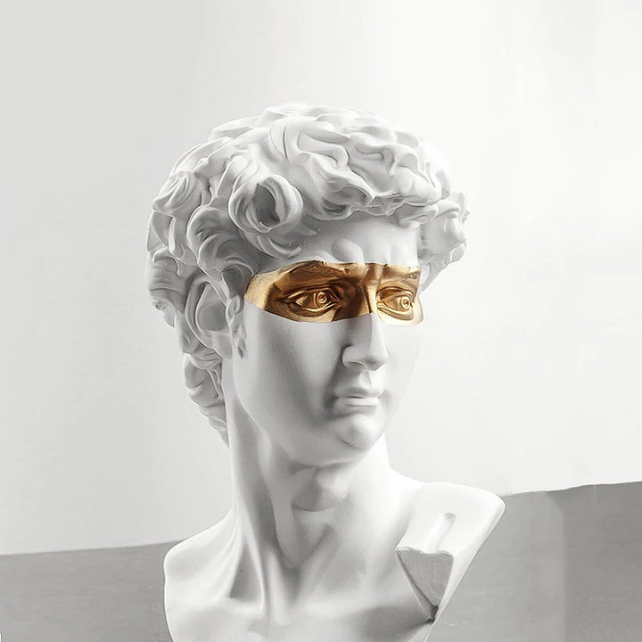 Resin Sculptures And Figures 15cm Bust Nordic Home Decor Statue For Living Room Decoration Desktop Bookshelf White David Gypsum