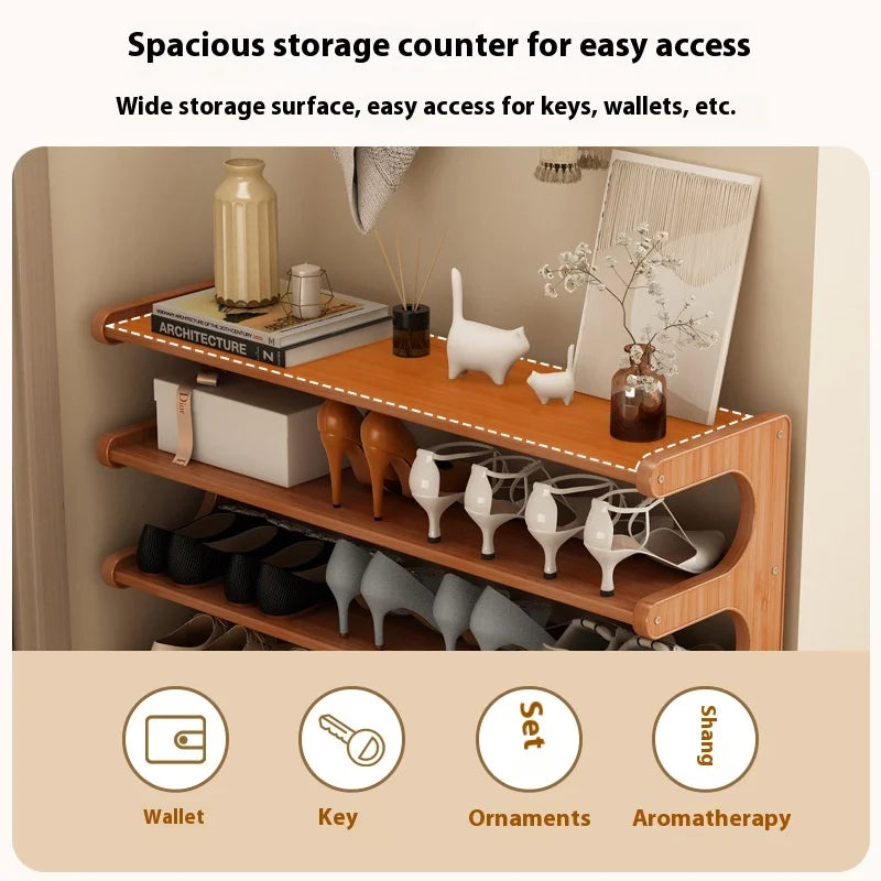 New 80CM Wide Shoe rack shelf simple doorway household economical 6 tier shoe cabinet dormitory shelf bedroom storage organizer