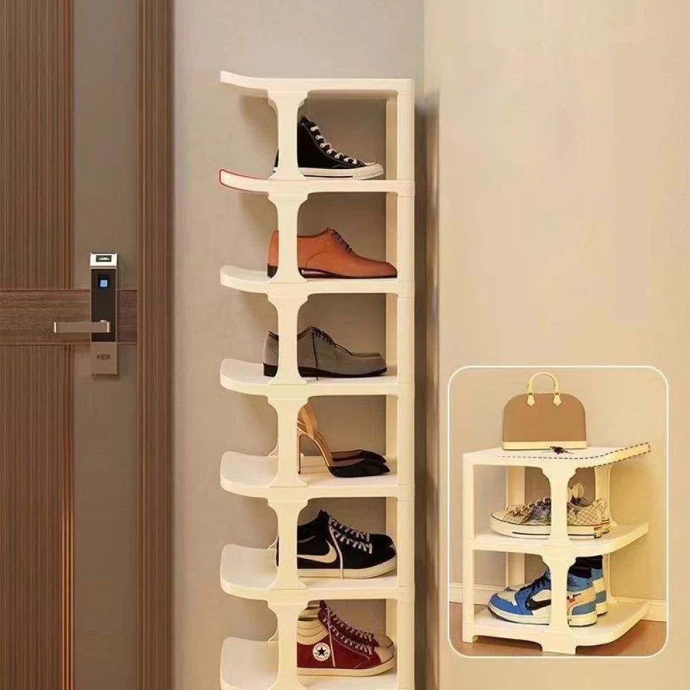 Narrow DIY Shoe Rack Multi-layer Large-capacity Plastic Shoe Rack Stackable Entrance Shoe Rack Save Space For Door Mouth