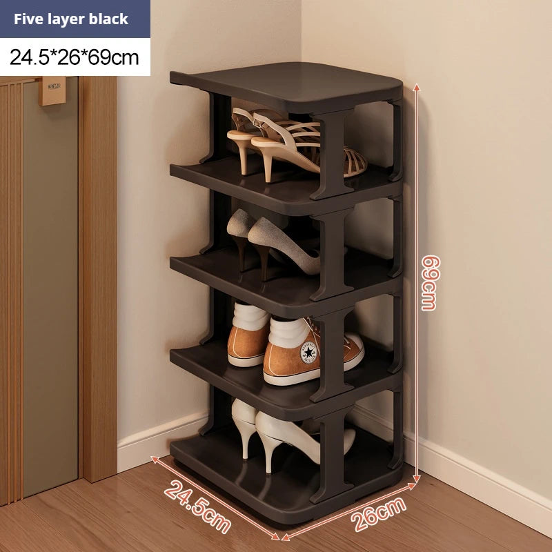 Narrow DIY Shoe Rack Multi-layer Large-capacity Plastic Shoe Rack Stackable Entrance Shoe Rack Save Space For Door Mouth