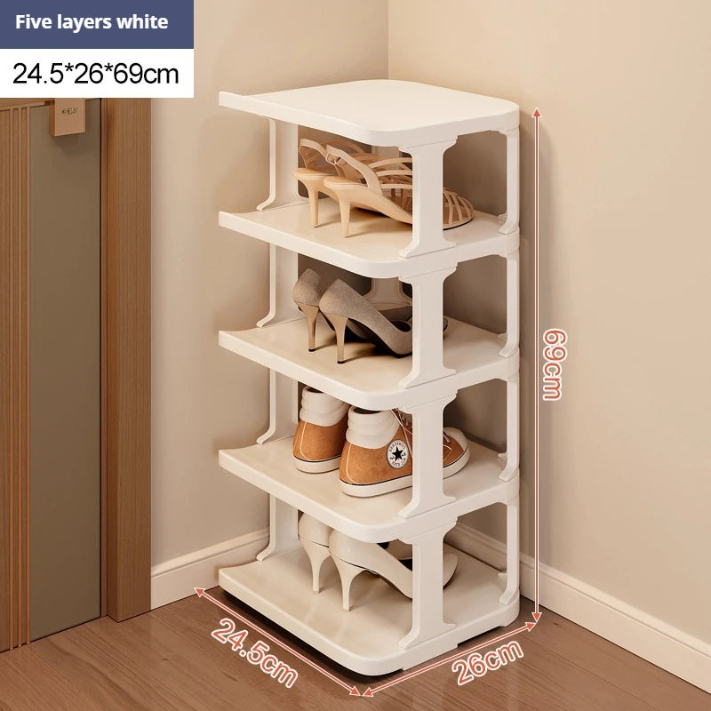 Narrow DIY Shoe Rack Multi-layer Large-capacity Plastic Shoe Rack Stackable Entrance Shoe Rack Save Space For Door Mouth