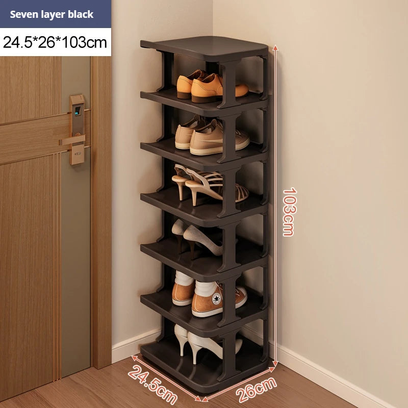 Narrow DIY Shoe Rack Multi-layer Large-capacity Plastic Shoe Rack Stackable Entrance Shoe Rack Save Space For Door Mouth
