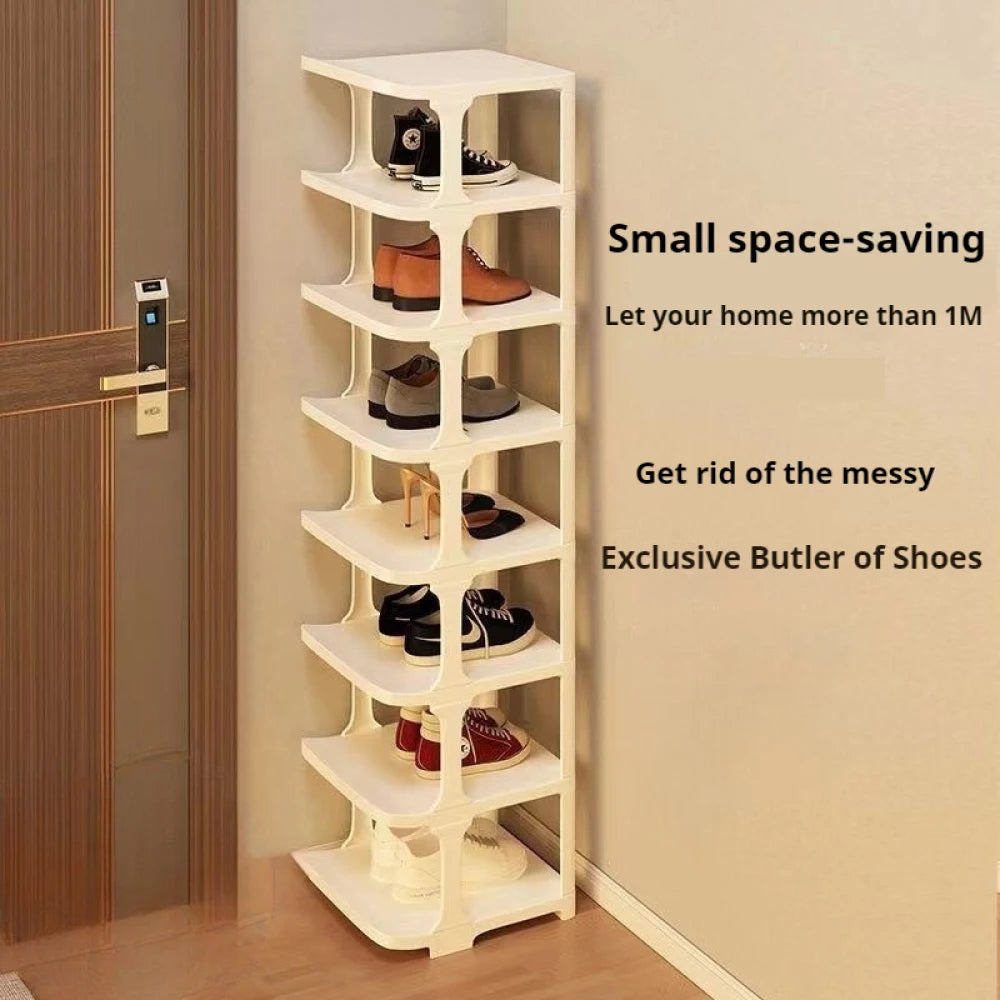 Narrow DIY Shoe Rack Multi-layer Large-capacity Plastic Shoe Rack Stackable Entrance Shoe Rack Save Space For Door Mouth