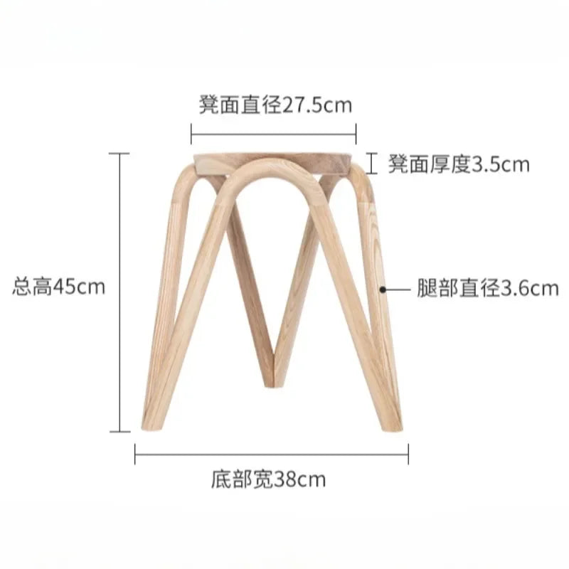 Household Kitchen Stool Small Space Camping Creative Apartment Side Table Round Ergonomic Meubles De Chambre Outdoor Furniture