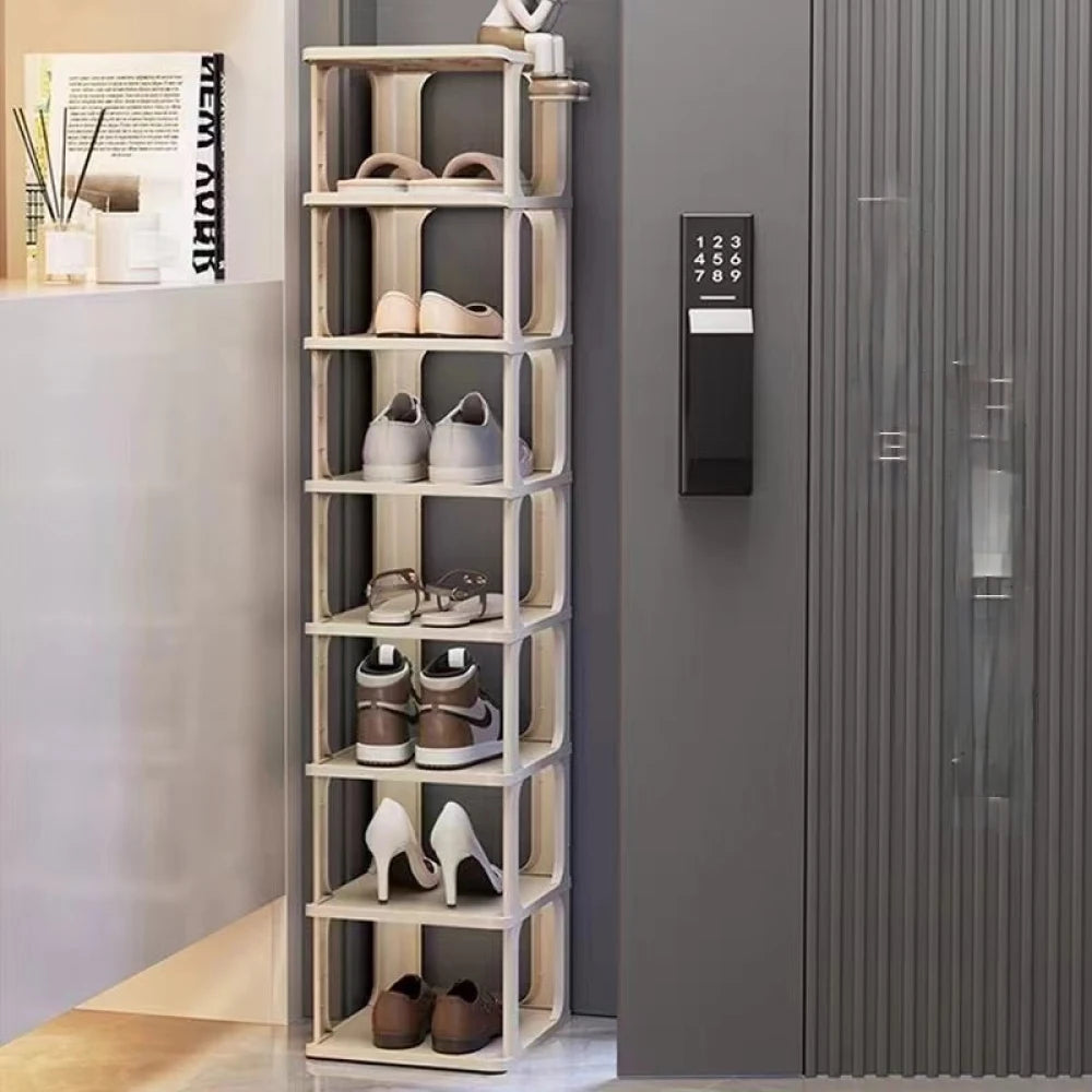 Narrow DIY Shoe Rack Multi-layer Large-capacity Plastic Shoe Rack Stackable Entrance Shoe Rack Save Space For Door Mouth