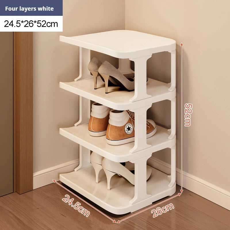 Narrow DIY Shoe Rack Multi-layer Large-capacity Plastic Shoe Rack Stackable Entrance Shoe Rack Save Space For Door Mouth