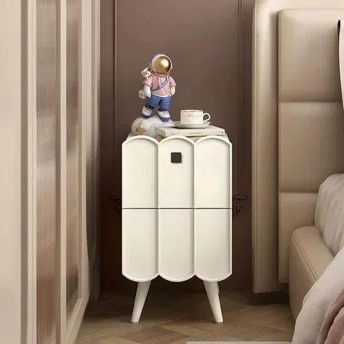 Drawers Minimalist Bedside Table White Nordic Narrow Center Design Bedside Table Pretty European Szafka Nocna Indoor Furniture