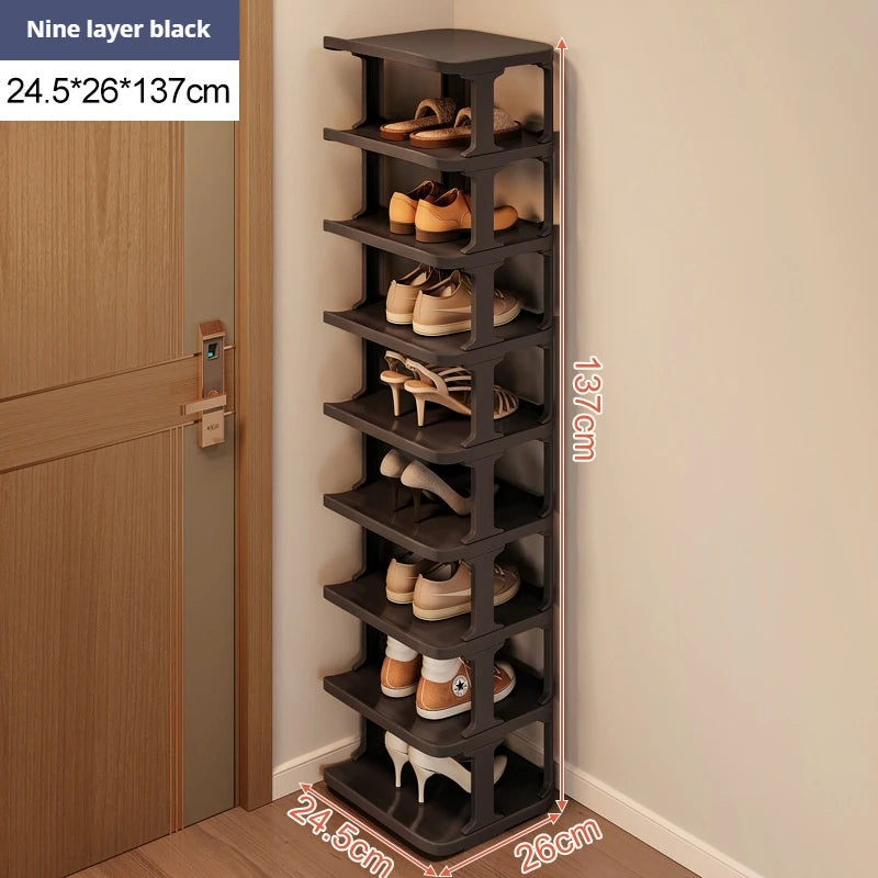 Narrow DIY Shoe Rack Multi-layer Large-capacity Plastic Shoe Rack Stackable Entrance Shoe Rack Save Space For Door Mouth