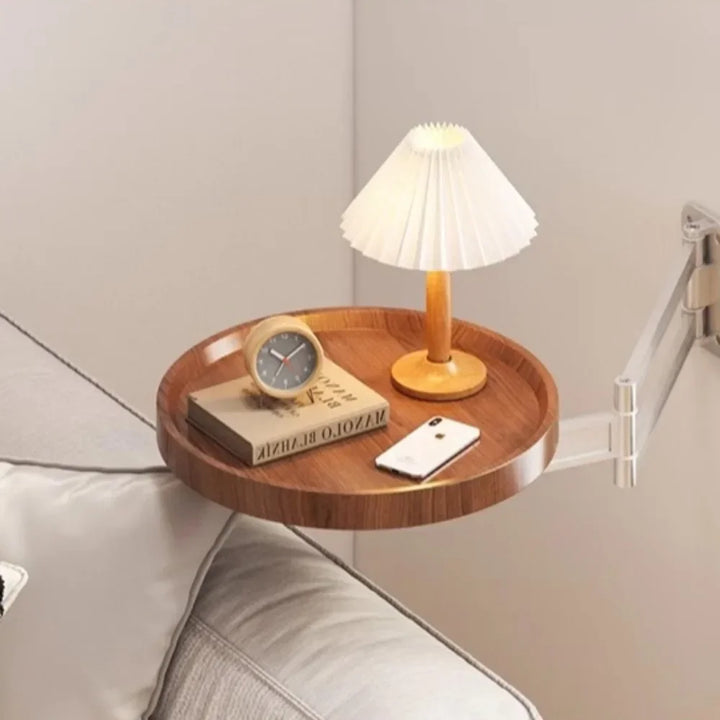 Foldable Wall Mounted Table Bedside Storage Cabinets Multi-Purpose Floating Shelves for Bedroom Living Room Compact Tea Tables