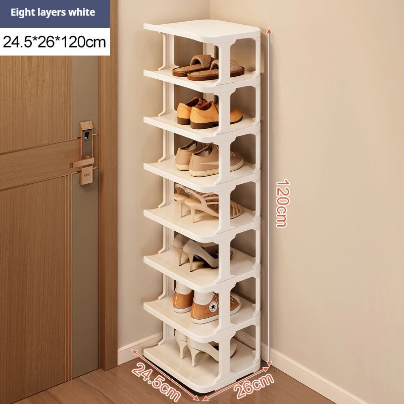 Narrow DIY Shoe Rack Multi-layer Large-capacity Plastic Shoe Rack Stackable Entrance Shoe Rack Save Space For Door Mouth