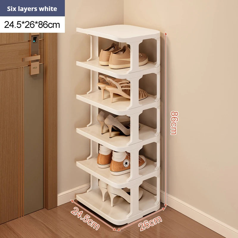 Narrow DIY Shoe Rack Multi-layer Large-capacity Plastic Shoe Rack Stackable Entrance Shoe Rack Save Space For Door Mouth