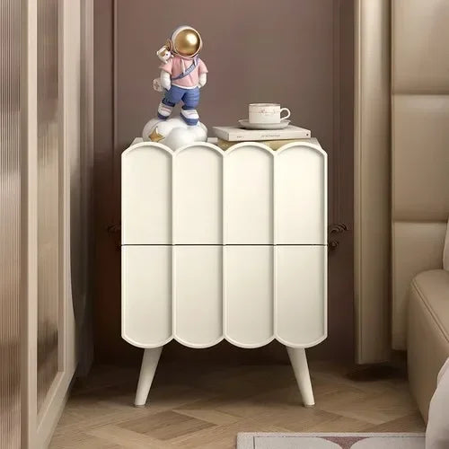 Drawers Minimalist Bedside Table White Nordic Narrow Center Design Bedside Table Pretty European Szafka Nocna Indoor Furniture