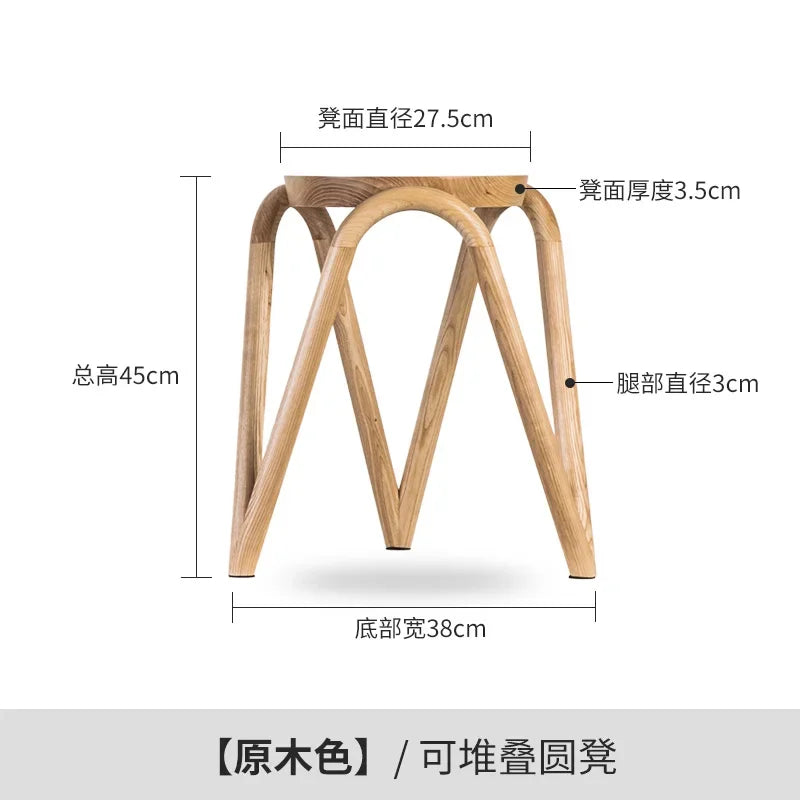 Household Kitchen Stool Small Space Camping Creative Apartment Side Table Round Ergonomic Meubles De Chambre Outdoor Furniture