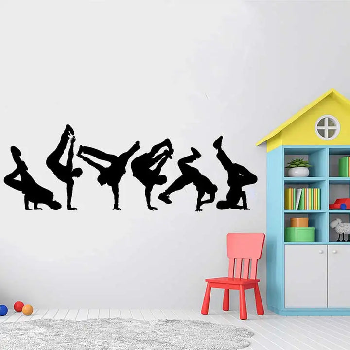 Breakdancing Silhouette Street Dance Vinyl Wall Decals Home Teens Dancing Hobby Kids Room Bedroom Decor Stickers Murals Gifts 10