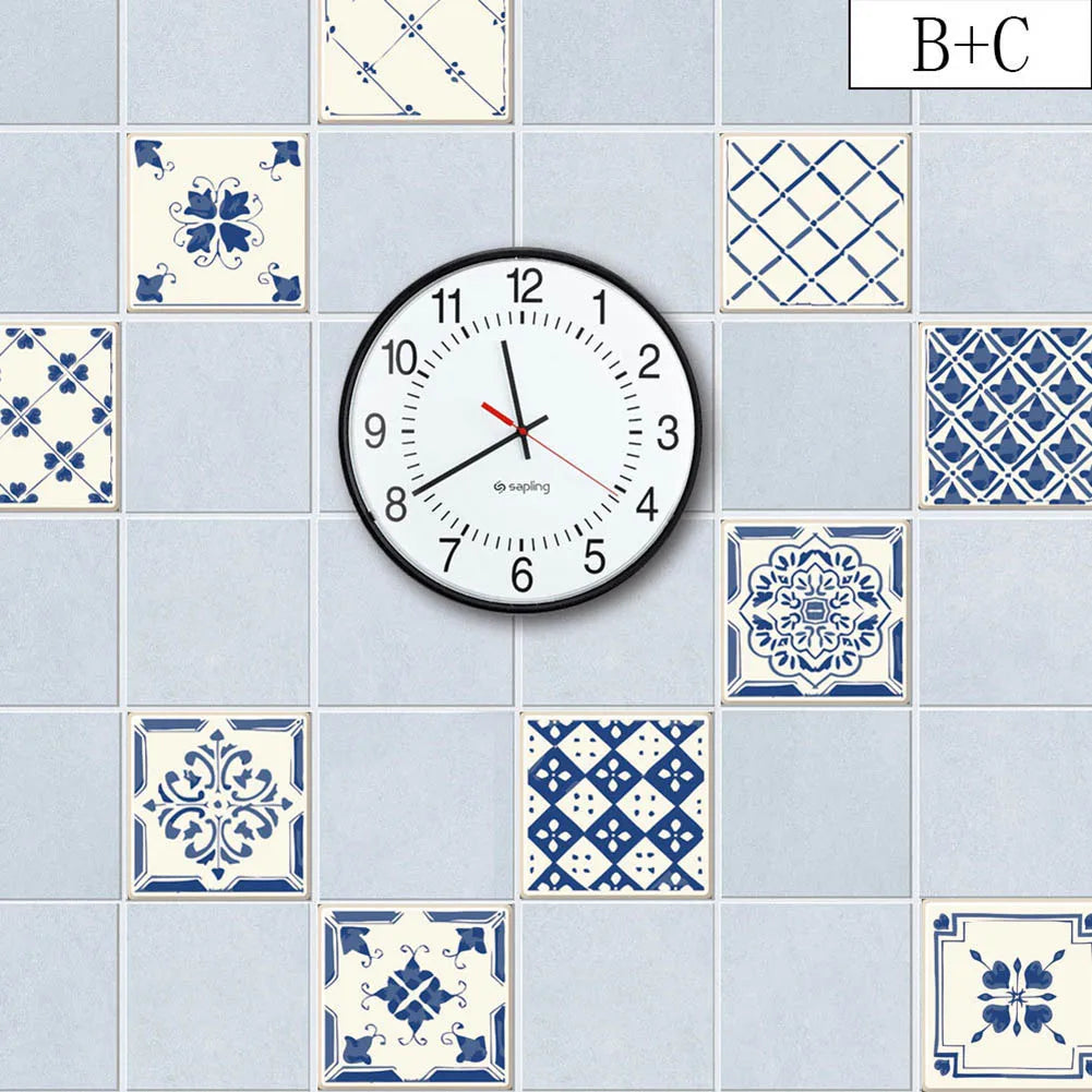 20pcs Retro Waterproof Tile Mosaic Sticker Kitchen Bathroom Adhesive Wallpaper Classic Colors Simple Durable Design