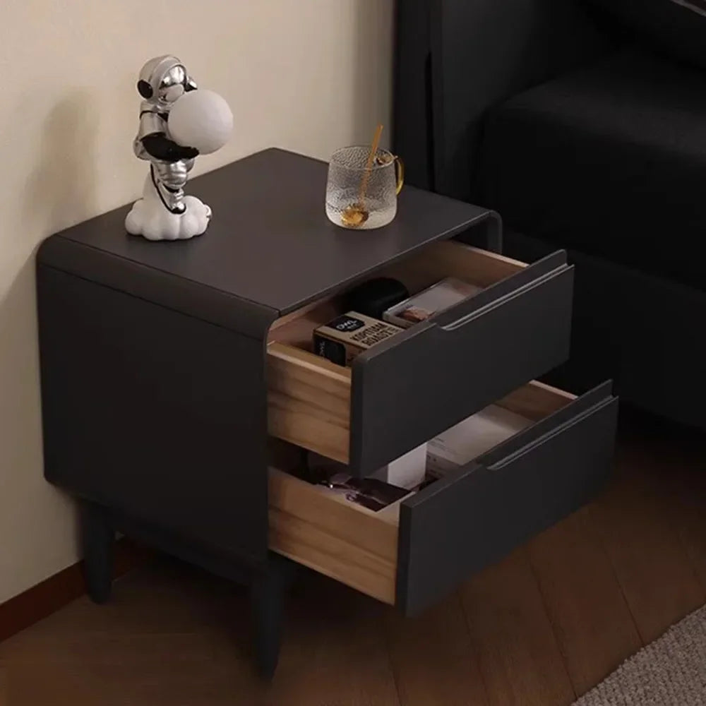 Wooden Bedroom Nightstands Modern Small Space Narrow European Nightstands Men Low Simple Mesitas De Noche Living Room Furniture