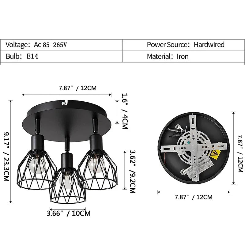 Bedroom ceiling light, study, minimalist American industrial style living room, foyer, hallway, entrance corridor ceiling light
