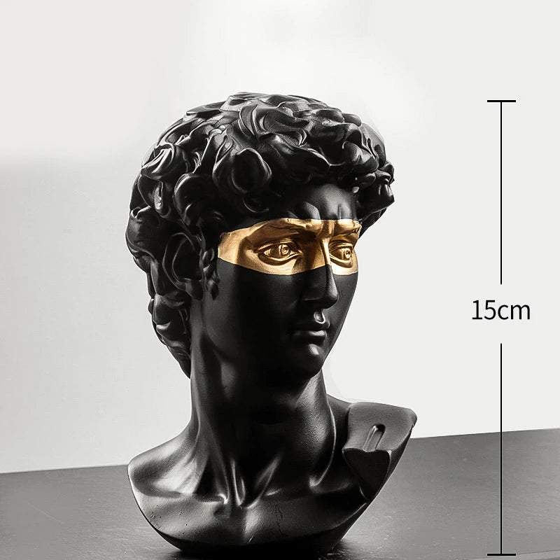 Resin Sculptures And Figures 15cm Bust Nordic Home Decor Statue For Living Room Decoration Desktop Bookshelf White David Gypsum