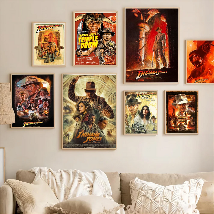 Classic Retro Movie Indiana Jones Classic Movie Posters HD Quality Poster Wall Art Painting Study Nordic Home Decor