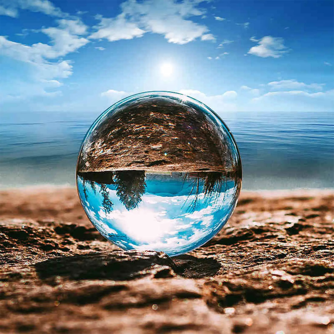 30/40/50mm Creative Crystal Ball Quartz Glass Transparent Ball Spheres Glass Ball Photography Balls Crystal Decor