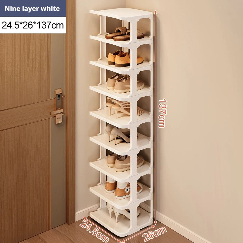Narrow DIY Shoe Rack Multi-layer Large-capacity Plastic Shoe Rack Stackable Entrance Shoe Rack Save Space For Door Mouth