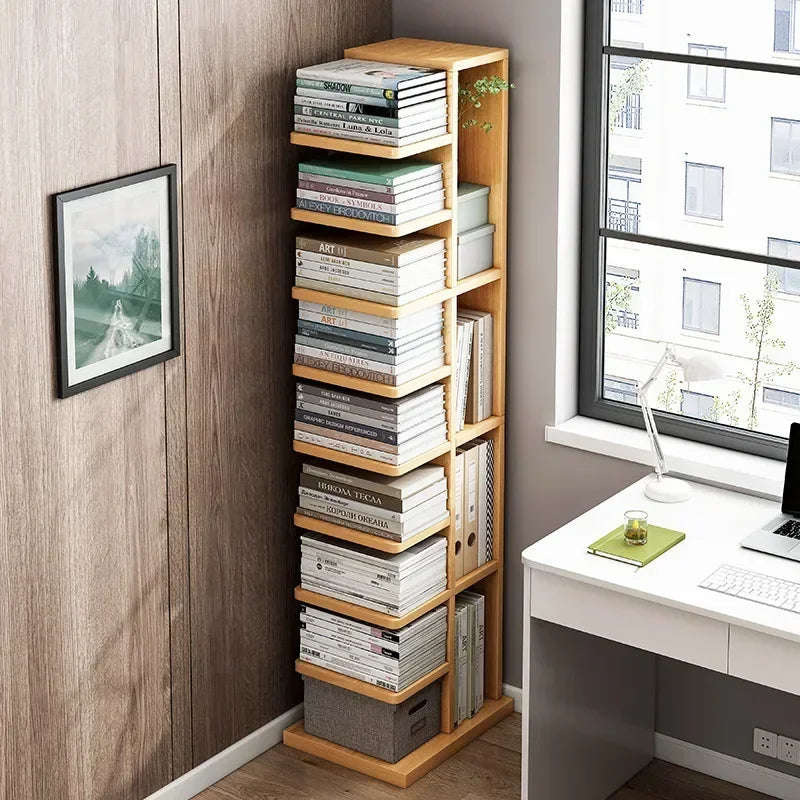 Modern 6 Shelf Tall Bookshelf White Books Rack Floor Simple Industrial Child Book Shelf for Home Bookcases Furniture Book Rack