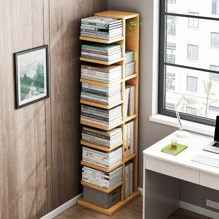 Modern 6 Shelf Tall Bookshelf White Books Rack Floor Simple Industrial Child Book Shelf for Home Bookcases Furniture Book Rack