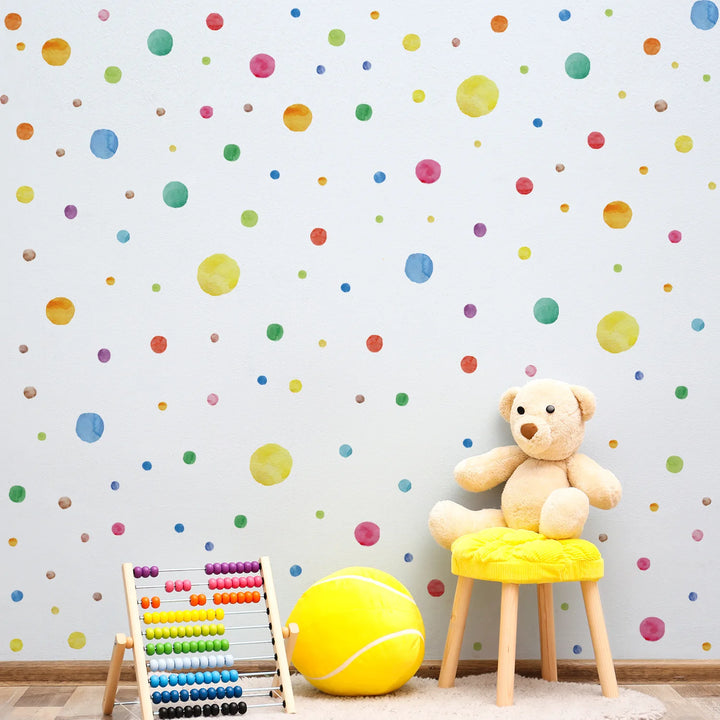 Colorful dot sticker for living room kids room decoration DIY self adhesive wall art decal