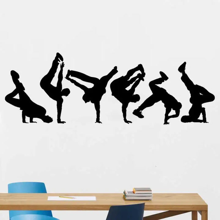 Breakdancing Silhouette Street Dance Vinyl Wall Decals Home Teens Dancing Hobby Kids Room Bedroom Decor Stickers Murals Gifts 10
