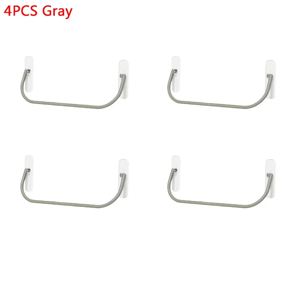 1/4pcs Shoe Rack Wall Mounted Simple Bathroom Slippers Hook Bracket Shoe Rack Storage Clothes Hanger Shoe Rack Clothes Hanger