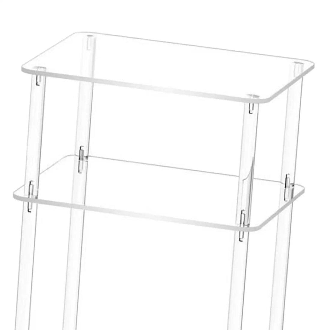 Acrylic Side Table Clear NightStand 3 Tier End Table Bedside Table Lightweight Furniture for Bedroom Home Balcony Study Entryway