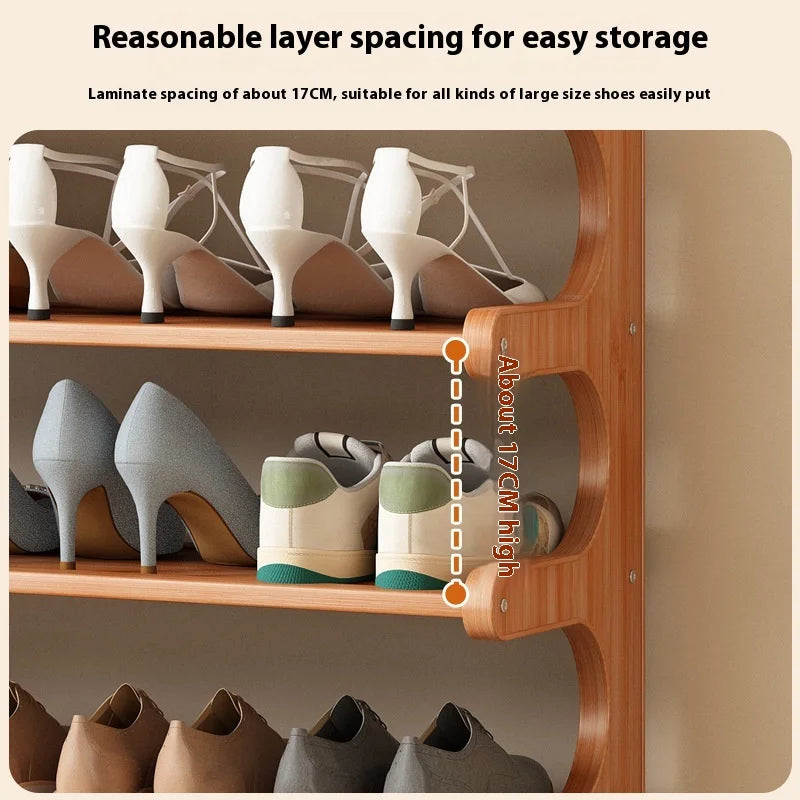 New 80CM Wide Shoe rack shelf simple doorway household economical 6 tier shoe cabinet dormitory shelf bedroom storage organizer